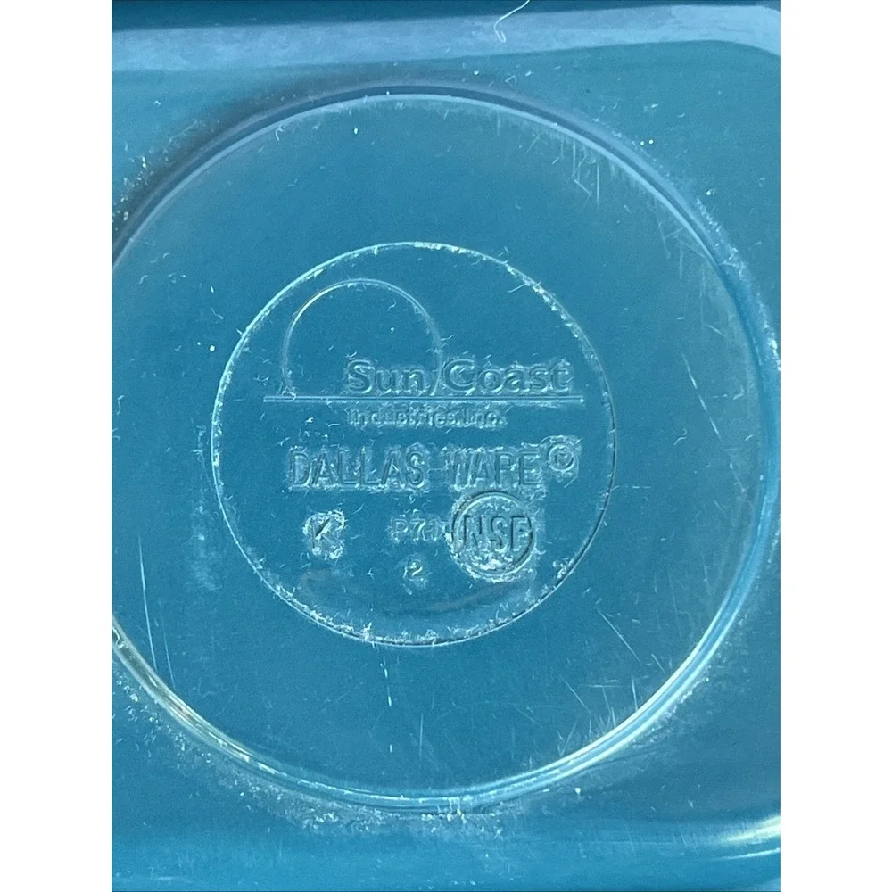 VTG Set x8 Sun Coast Dallas Ware Teal School Cafeteria Lunch Trays Melamine